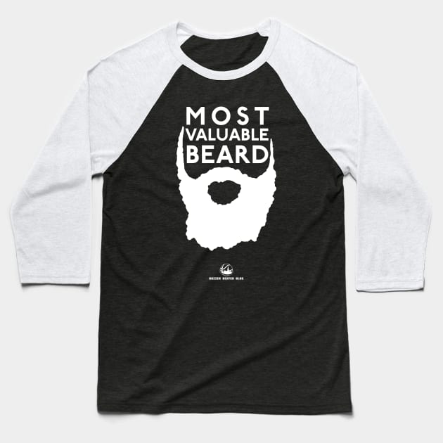 Most Valuable Beard - Black Baseball T-Shirt by Lukish